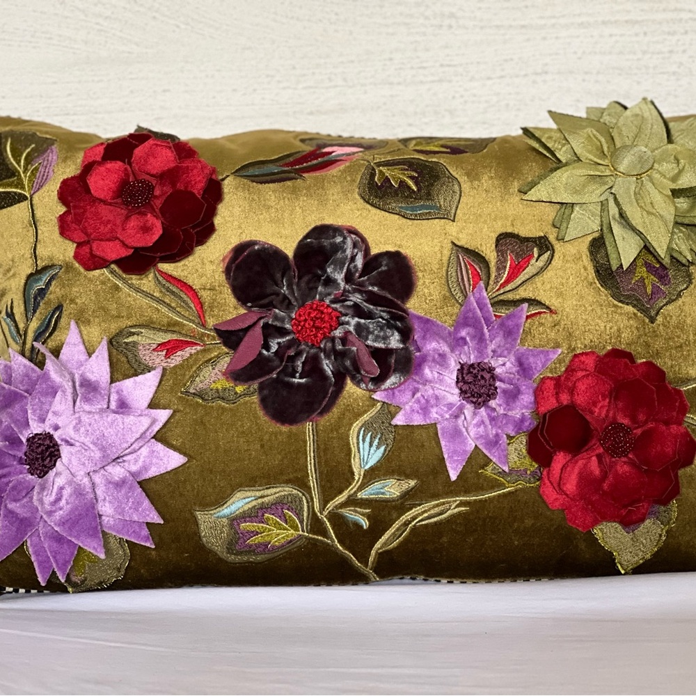 Retired Macke Childs Lumbar Applique Pillow